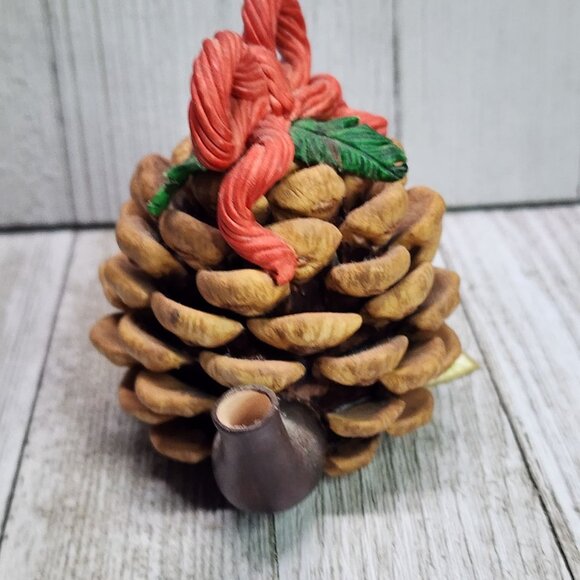 Vintage Khien Miniature Pinecones Ceramic Pitcher Christmas Holiday Collectible - Picture 2 of 10